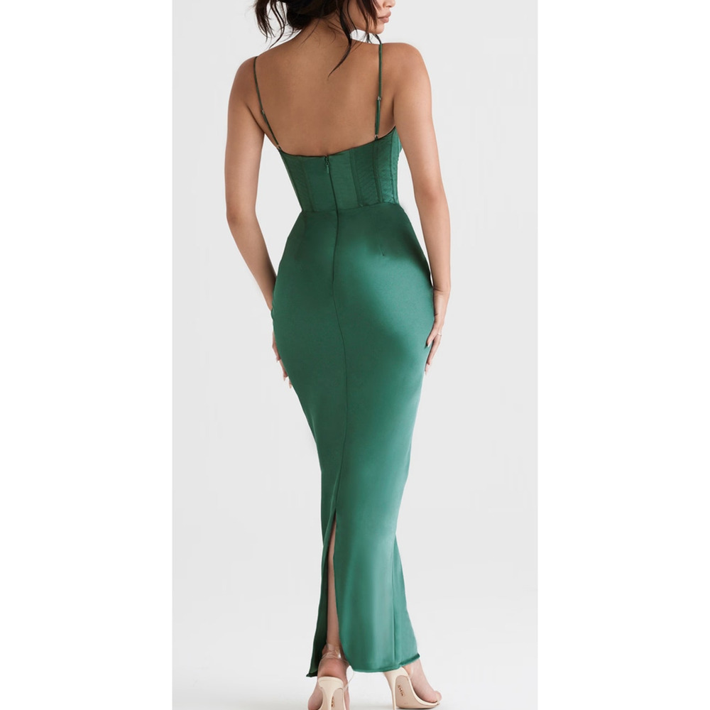 COPY - House of CB Charmaine Forest Corset Maxi Dress Size S Small Plus Cup - Picture 3 of 9